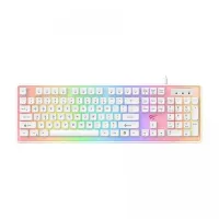 Havit KB876L USB Multi-Function RGB Backlit Gaming Bangla Keyboard (White)
